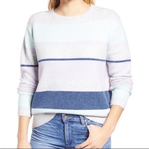 NWT Caslon Crew Neck Thick Warm Sweater with Stripes Large